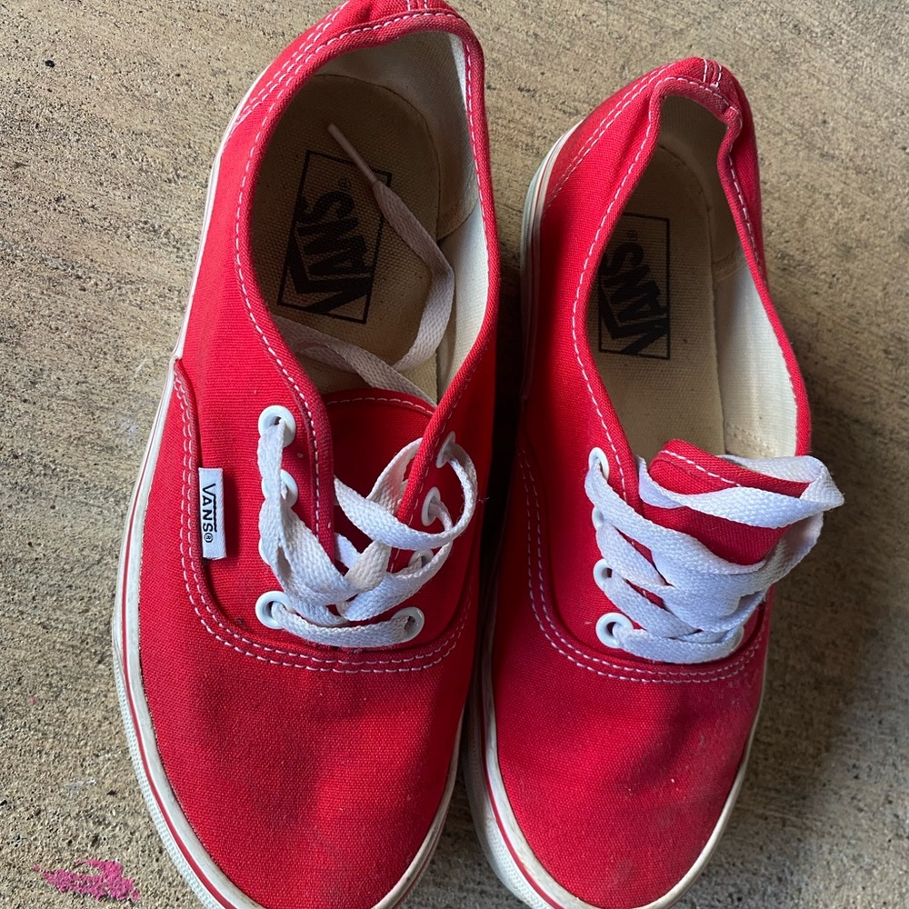 Vans Bold Red Canvas Shoes